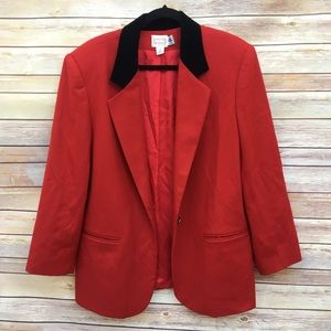 Hasting & Smith Petites Red Wool Blazer Size 16